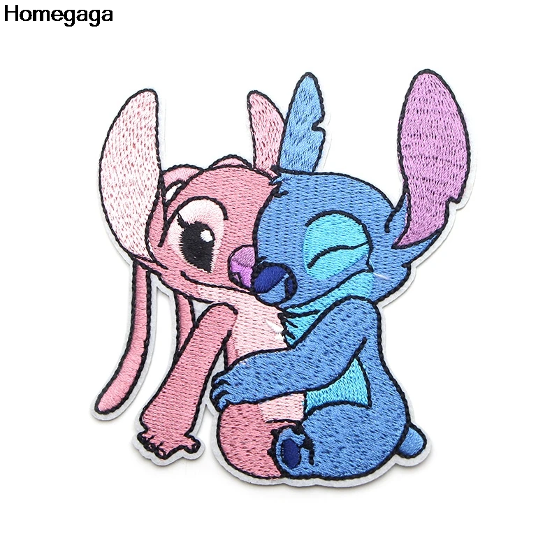 Homegaga Lilo Стежка пара вышитые железные нашивки значки лоскутное шитье куртка с аппликацией рюкзак значки-наклейки D1994