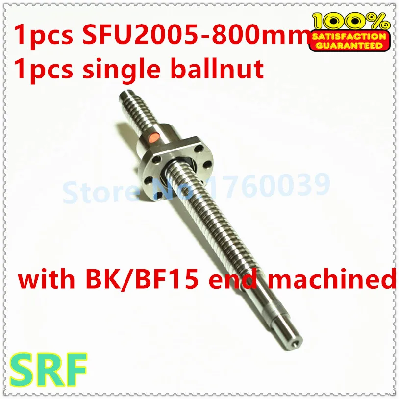 Шариковый винт диаметром 20 мм SFU2005 шариковый свинцовый стандартный с одной