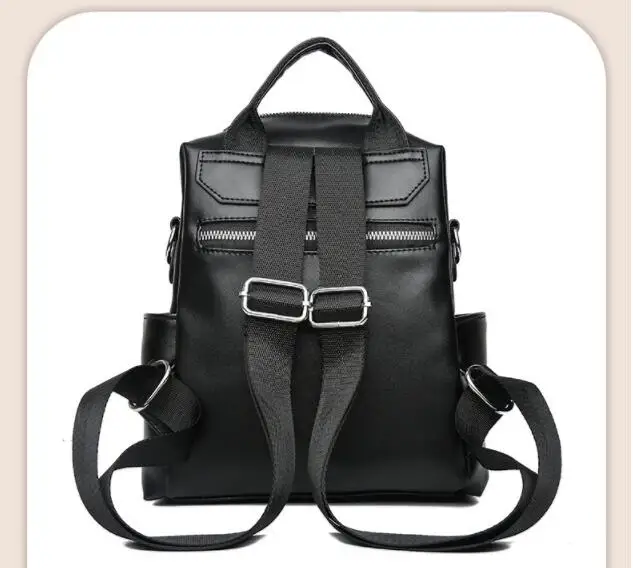 1 piece New PU Shoulder Bag Multi-purpose Casual Fashion Ladies Backpack Travel Bag For Girls schoolbag