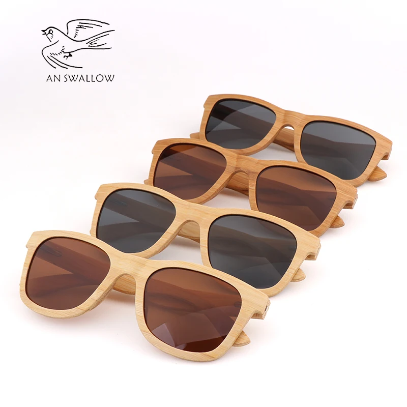 Bois de bambou винтажный качественный la main luneettes soleil cadre en fait à Los Hombres|Мужские