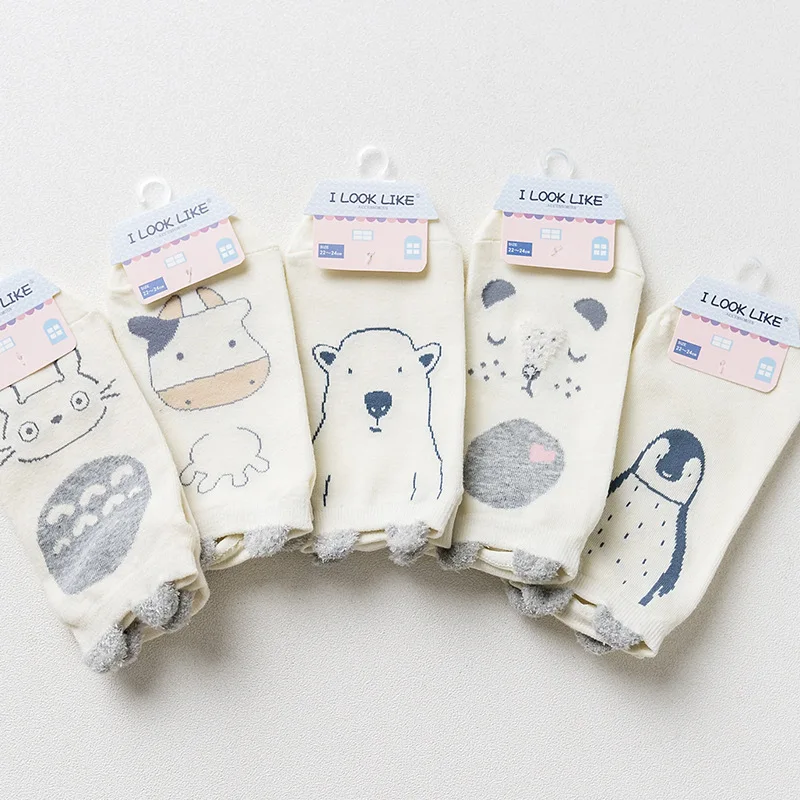 Я выгляжу как 3 пары 22 см Весна Лето Леди животное картина женщина свежий лодыжки