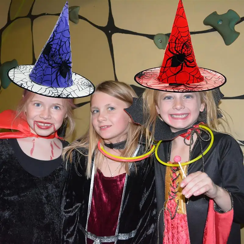 Шляпы ведьмы маскарадная лента Шляпа Волшебника головные уборы для вечеринки