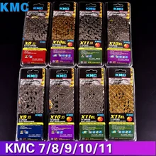 KMC цепь X8 X9 X10 X11el цепь супер светильник MTB дорожный велосипед велосипедная цепь с титановыми золотыми серебряными велосипедными аксессуарами велосипедные запчасти