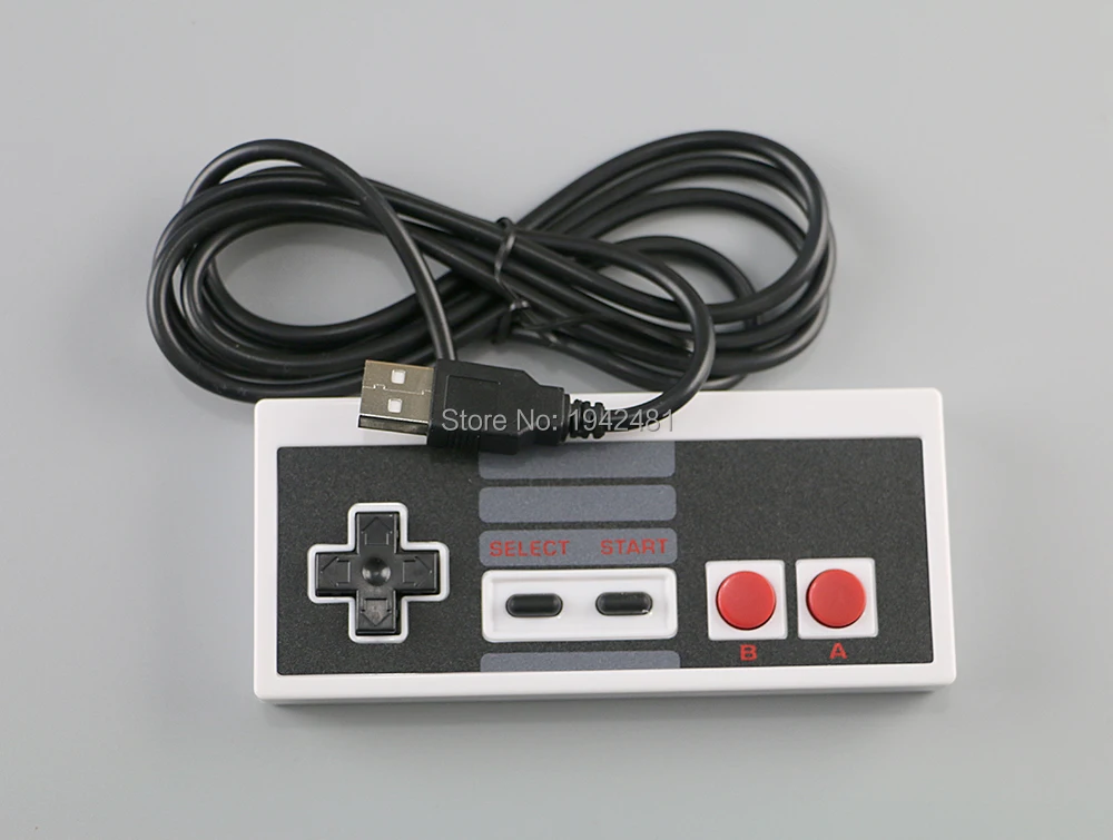 

Новинка, Классический игровой USB-контроллер 20 шт./лот, геймерский джойстик, джойстик для NES, Windows, ПК, игровой контроллер
