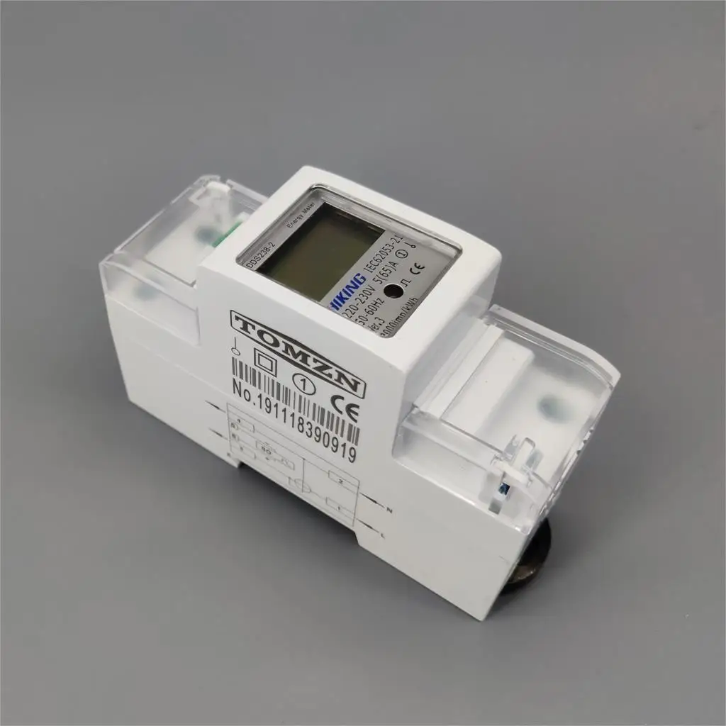 5(65)A 65A 220V 230V 60HZ 50HZ DDS238-2 однофазный Din-рейка кВтч час din-рейка счетчик энергии с