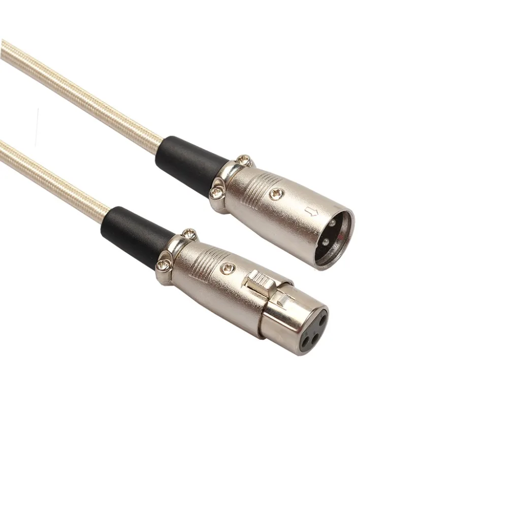 REXLIS роскошный золотой Цвет аудио сигнала линии баланс кабель XLR Мужской Женский