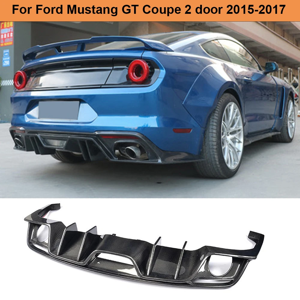 Для Mustang углеродного волокна задний бампер диффузор спойлер для Ford Mustang для автомобиля с откидным верхом 2 двери только- США рынок