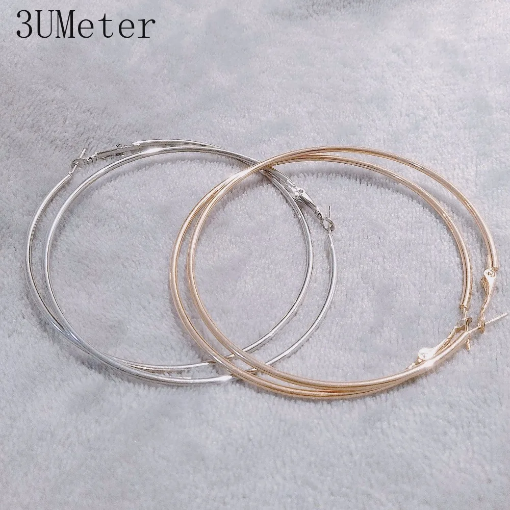 3UMeter Мода большие серьги круглые гладкие баскетбол Brincos брендовые туфли лодочки