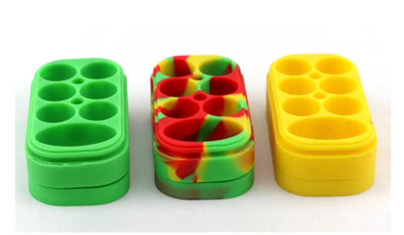 Банки для восковой массы большая силиконовая баночка Dab Box 6 + 1 антипригарная