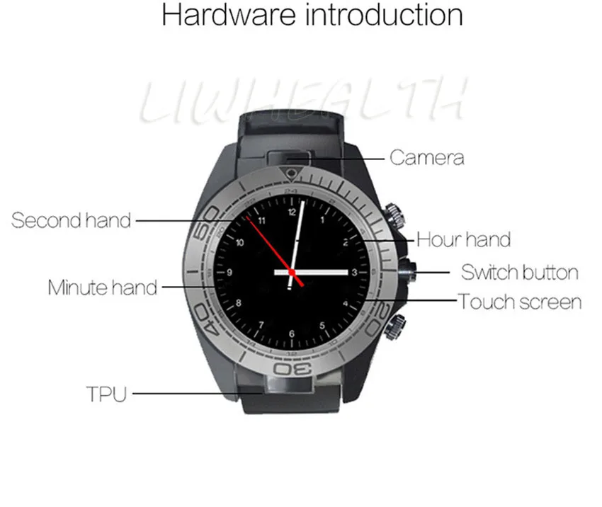 360 Bluetooth Смарт часы телефон SW007 с камерой SIM/Музыка Montre подключения спортивные