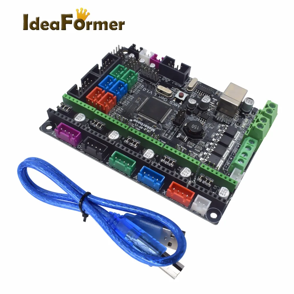 MKS Gen L V1.0 интегрированная плата управления печатной платы Reprap Ramps 1,4+ 4 шт. A4988/DRV8825/TMC2208/TMC2130 драйвер для деталей 3d принтера
