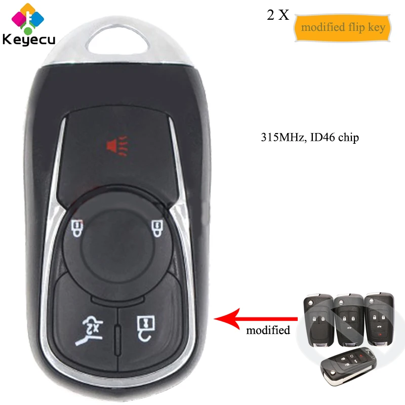 KEYECU пара модифицированный флип-ключ без ключа Go умный пульт дистанционного