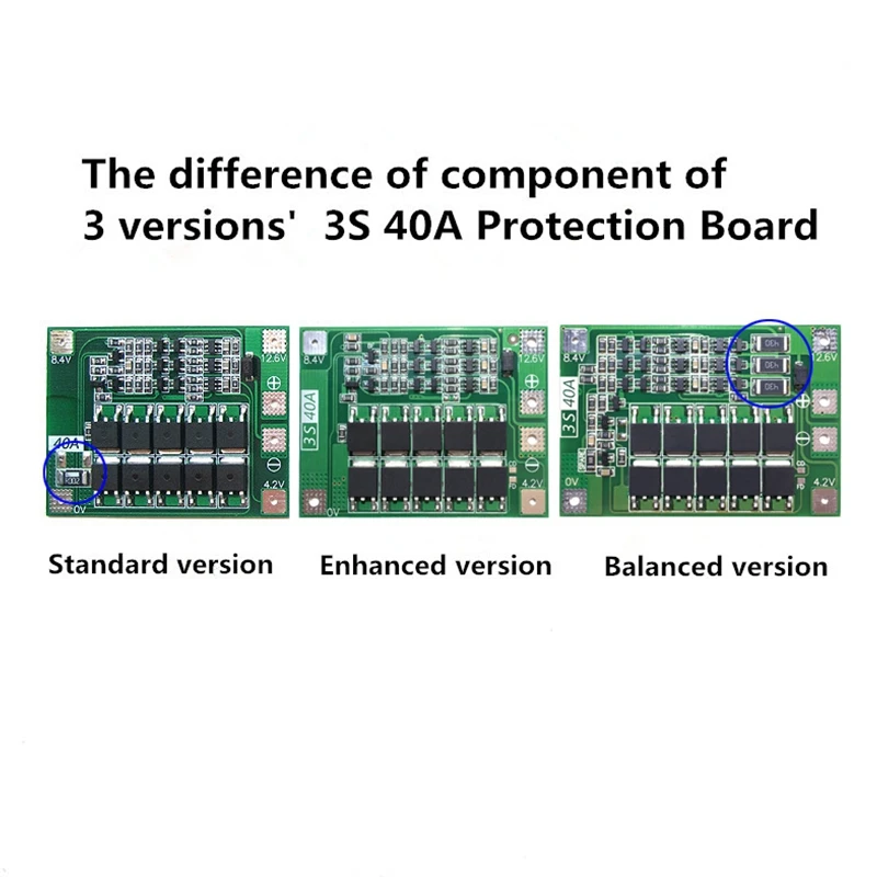 3S 40A литий-ионная батарея зарядное устройство Защитная плата PCB BMS для электродвигателя 11,1 В 12,6 в Lipo ячеечный модуль