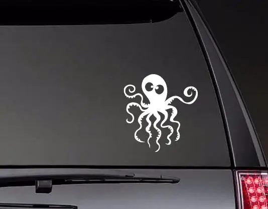 

Глупый Осьминог высечка Виниловая наклейка для автомобиля искусство окно автомобиля кузова декоративные наклейки водонепроницаемые съем...