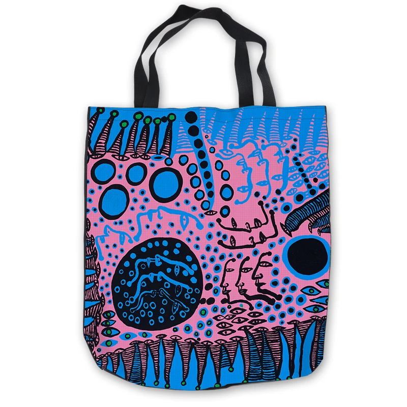 Пользовательские холст yayoi kusama ToteBags Ручные Сумки хозяйственная сумка