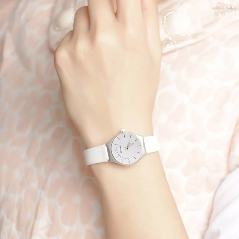 Time100 часы женские наручные краткий стиль бизнес ультратонкий корпус натуральный