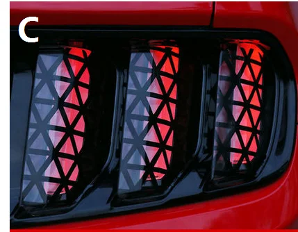 Декоративная сотовая пленка для заднего фонаря Ford Mustang 2015 2017|option| |