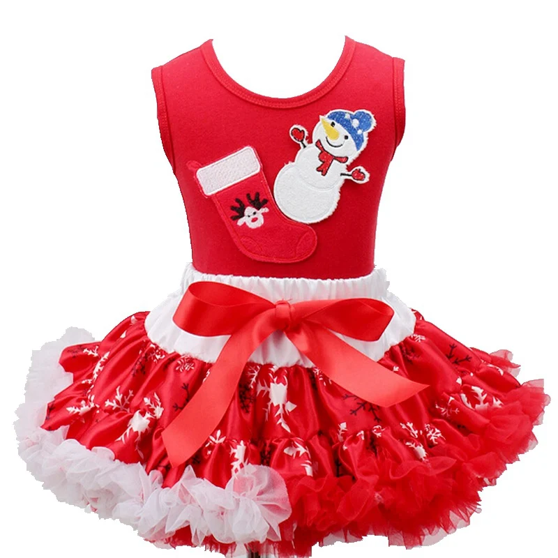 Леденцы принт детская одежда для детей без рукавов Топ девочек и Снежинка юбка Ropa