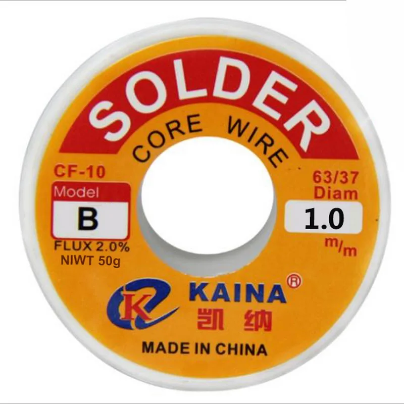 1 рулон 0,5/0,6/0,8/1,0mm 50/100g канифольное ядро припойная проволока поток высокое качество 45FT олова свинцовая линия катушка припоя провода нечистое