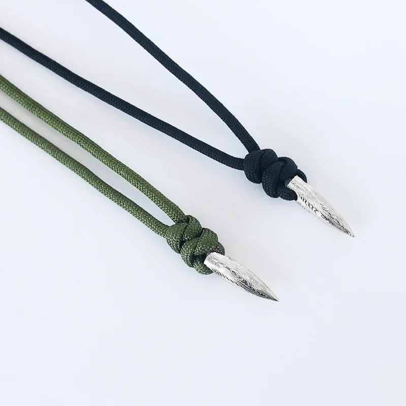 Большой и Малый размер сплав Пуля кулон черный зеленый веревочный солдат
