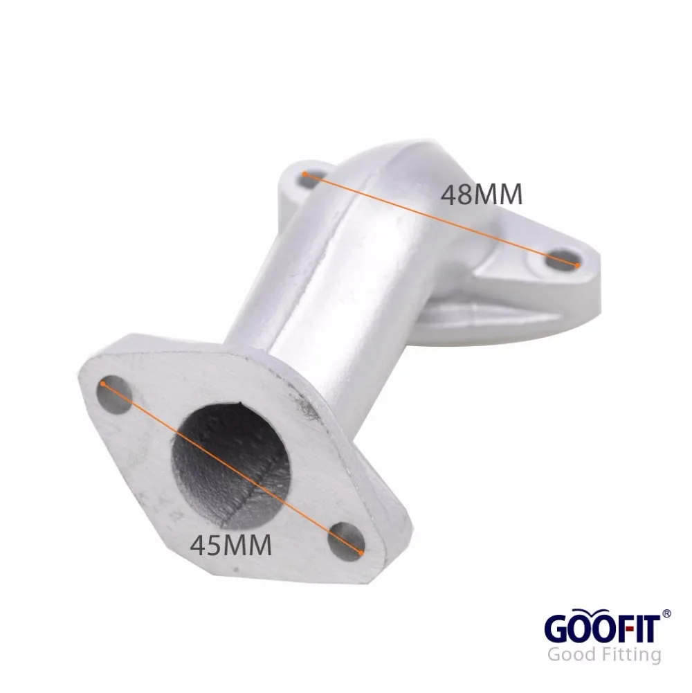 Выхлопная труба для мотоцикла GOOFIT 50cc 110cc ATV Dirty Bike P091 004|intake manifold pipe|motorcycle intake manifoldatv