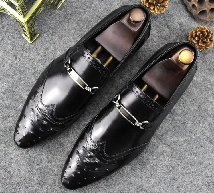 

Italy shoes men slip on genuine leather pointed toes pleated smart casual shes summer moccasins breathable cut-outs oxfords