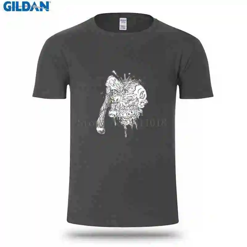 Забавные Повседневное Для мужчин футболка круглый вырез горловины Pop Top Tee черепа