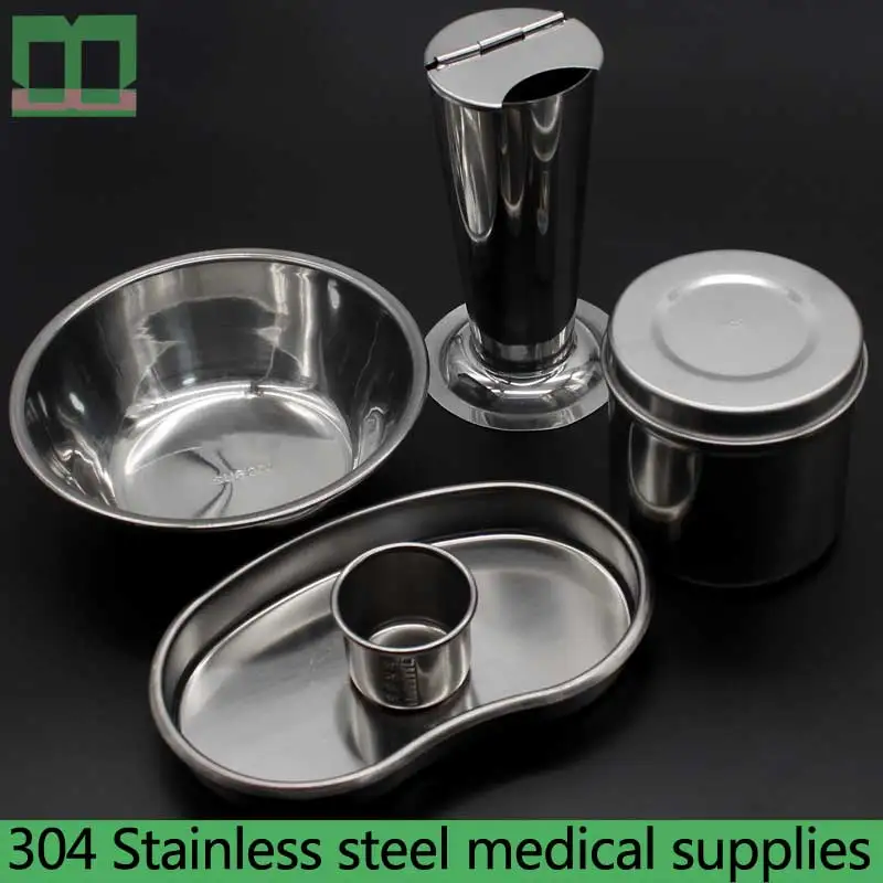 

Take medicine cup 304 stainless steel dre ing jar dressing bowl tweezers cylinder Medical operation supplies Waist dish
