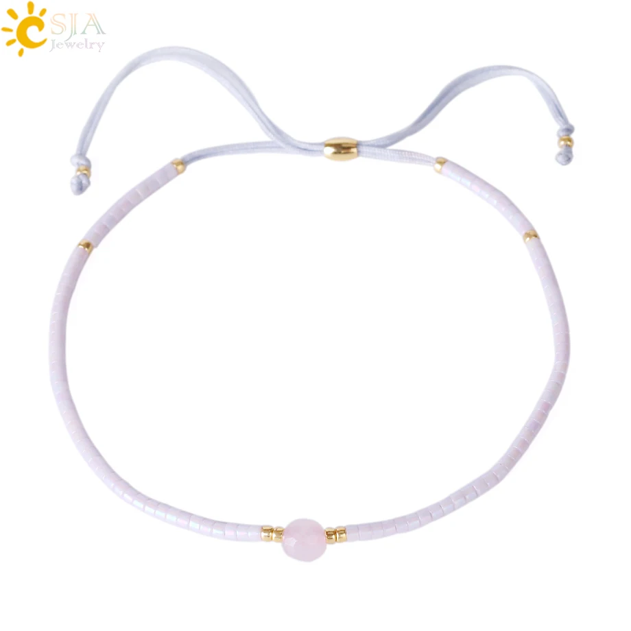 Милый браслет ручной работы на шнуровке CSJA оригинальный японский с бусинами miyaki