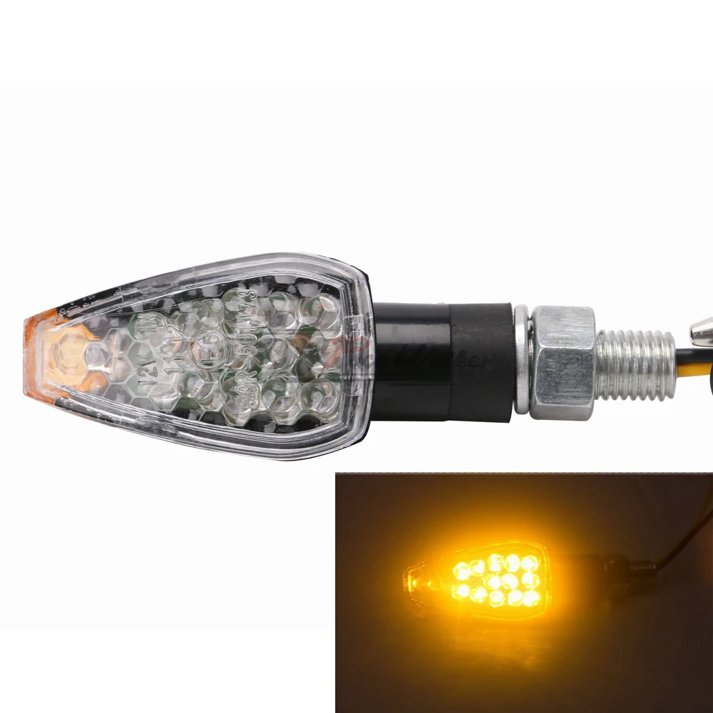 1 пара Универсальный светодиодный индикатор поворота мотоцикла Янтарный мигалка