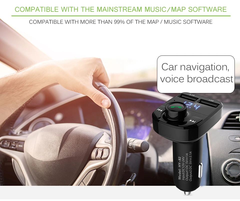 Супер Bluetooth автомобильный комплект громкой связи множество fm передатчик MP3 Player 5 В
