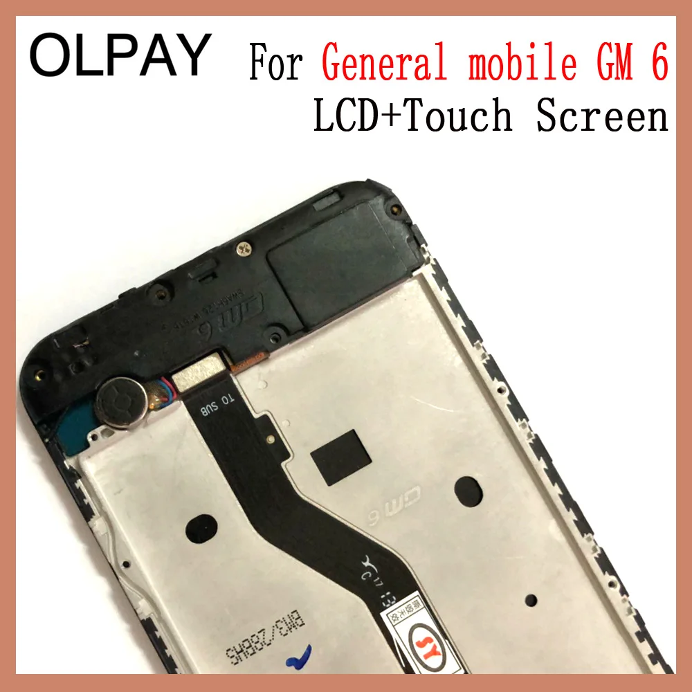 OLPAY 5," для общего мобильного GM 6 GM6 ЖК-дисплей и сенсорный экран стекло в сборе с рамкой телефона