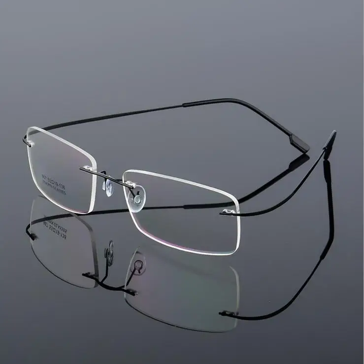 Титановые оправы для очков без мужчин Гибкая оптическая оправа ретро очки по