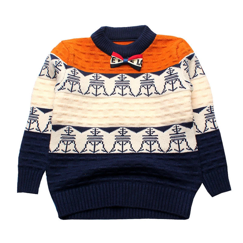Модные детские свитера для мальчиков лоскутные Хлопковые вязаные маленьких 2018