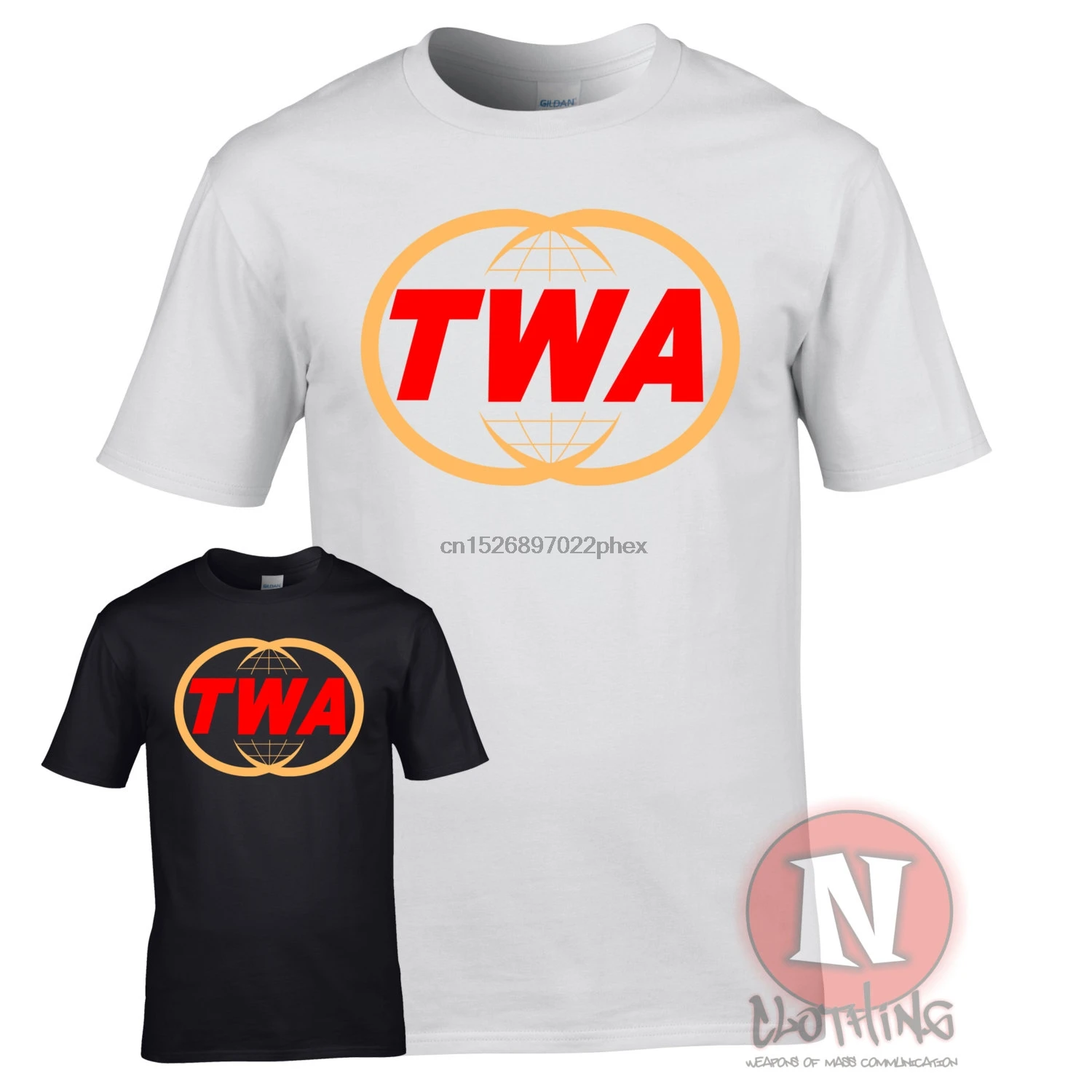 Футболка TWA Trans World Airlines с логотипом ретро. Отличный простой дизайн который