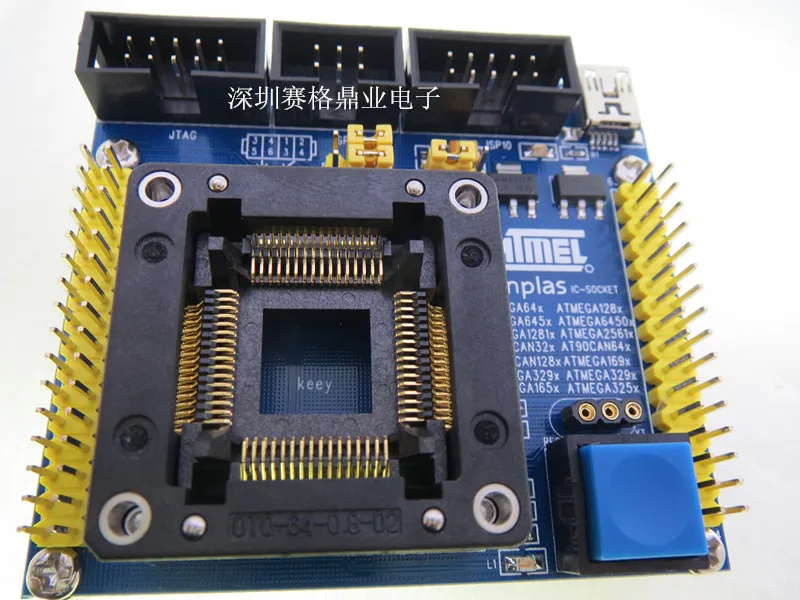 Оригинальное тестовое сиденье ATMEL IC ATmega645/mega1281/mega2561/mega325 зажигающее устройство