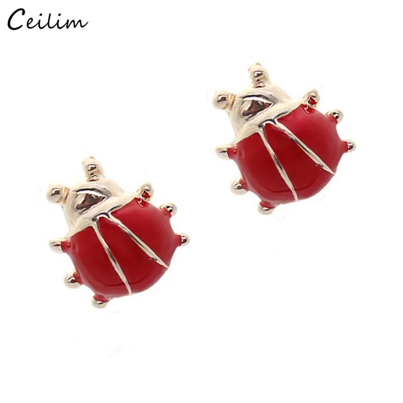 Женские серьги гвоздики божья коровка|fashion stud earrings|stud earringsladybug earrings |