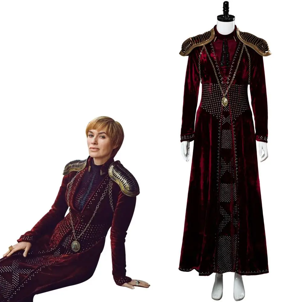 Cersei Costume костюм Игра престолов 8 косплей Королева Серсея платье наряд Красный взрослый костюм для взрослых Хэллоуин костюм на заказ