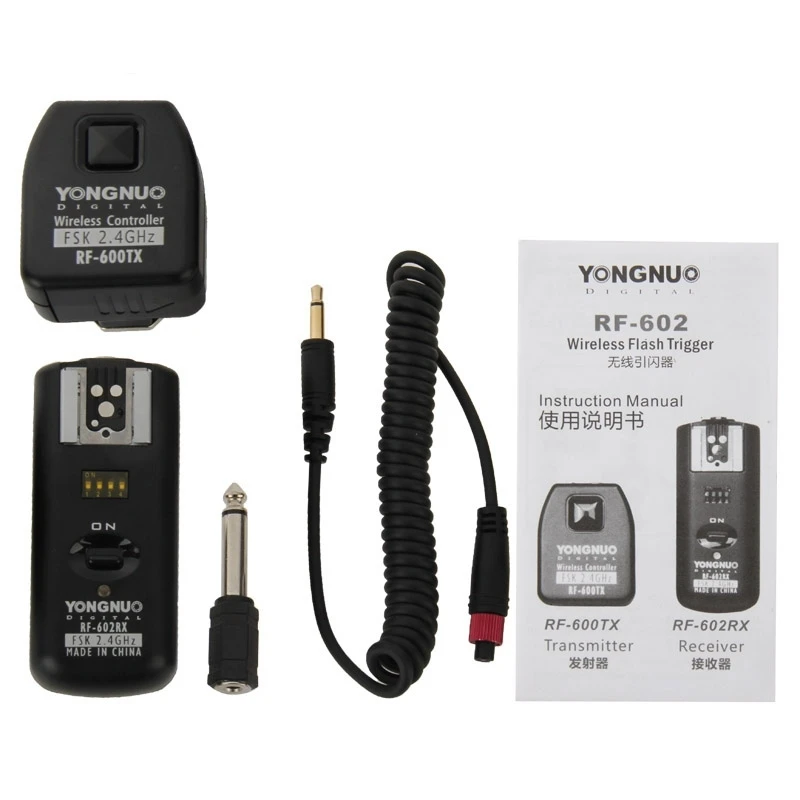 Беспроводной дистанционный триггер YONGNUO RF 602 RF602 2 4 ГГц для CANON 1000D 450D 400D 350D 500D +
