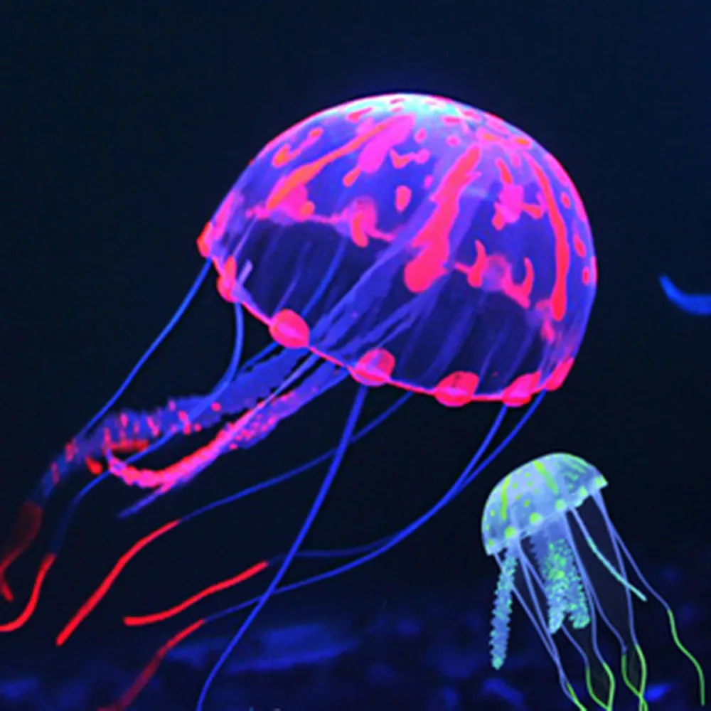 Aquarium Ornament Fish Jellyfish Decoration Glowing Effect Tank Artificial &amp Aquatic Pets | Дом и сад
