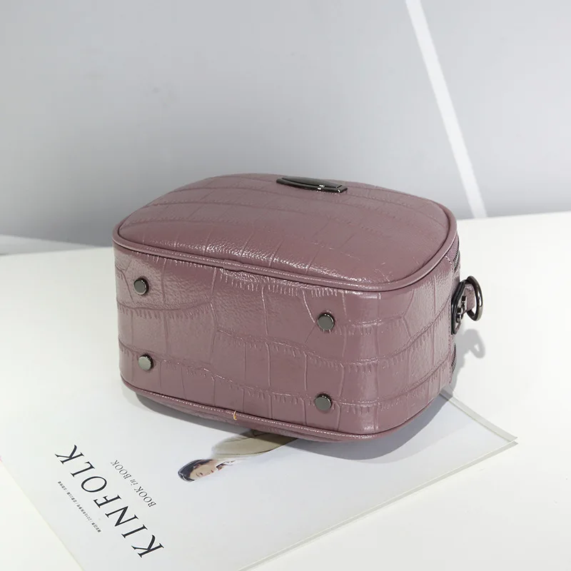 Кожаные дамские сумочки на молнии винтажные клатчи ремне мессенджеры через