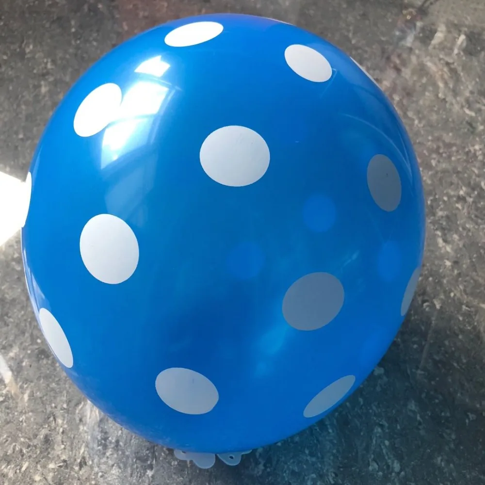 Милый латексный шар в горошек 12 дюймовые круглые шары детский душ на день