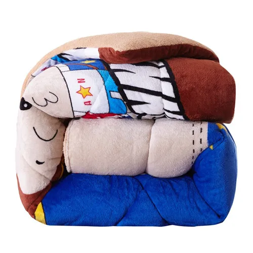 my kids comforter Утолщенное зимнее одеяло, имитирующее овечья шерсть, теплое постельное одеяло camoFleece, одеяло AB, сторона верблюда, лоскутное одеяло, домашний текстиль, фланель - Цвет: my kids comforter