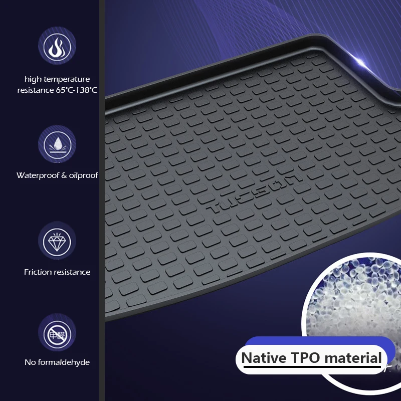 Нескользящий водонепроницаемый коврик Atreus для багажника автомобиля поднос