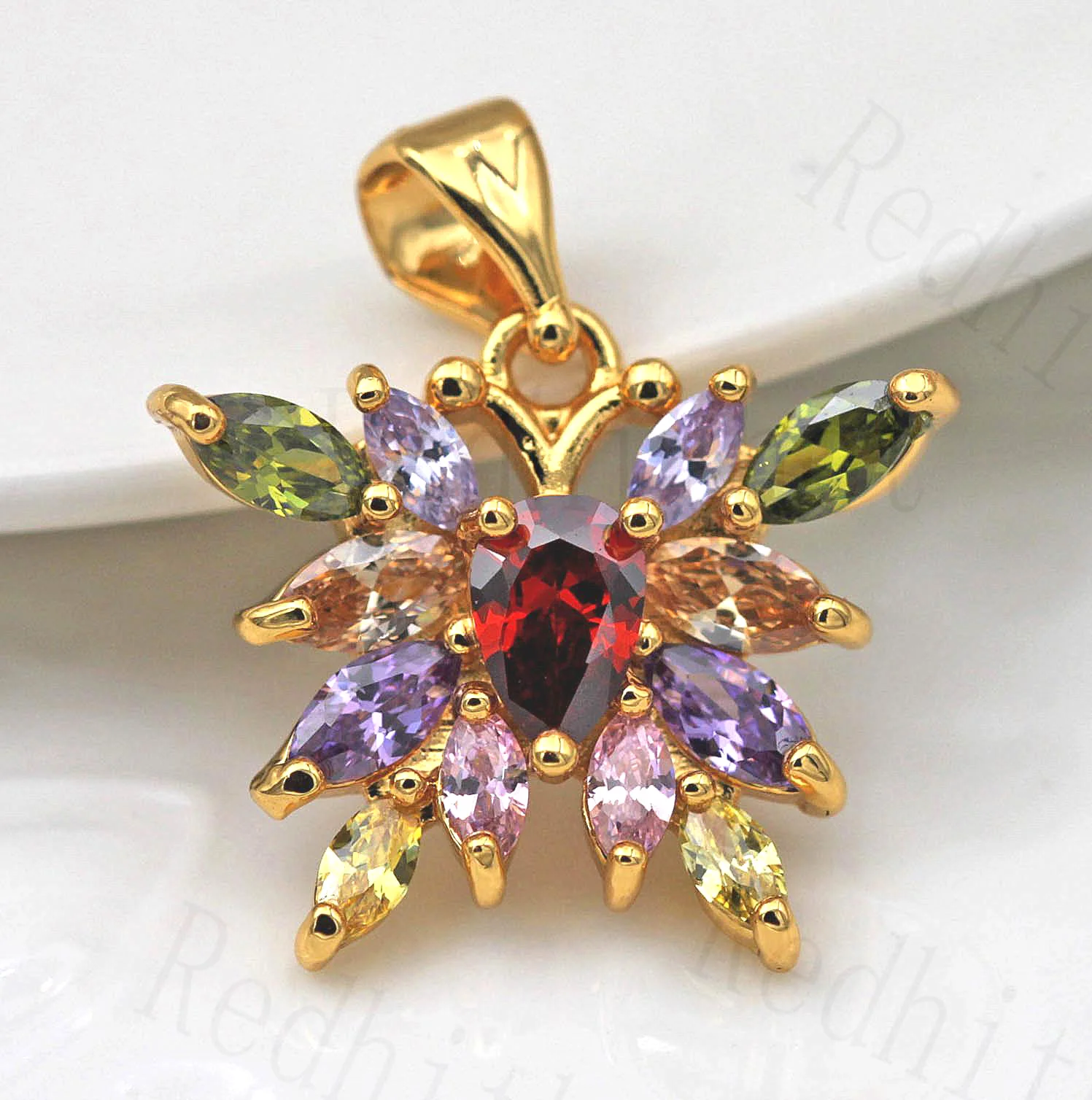 Новое поступление Радужное ожерелье Подвеска для женщин золотой цвет Бабочка