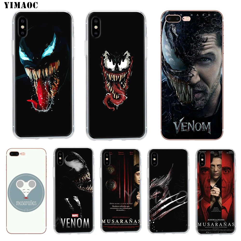 Мягкий чехол YIMAOC Musaranas Venom TPU силиконовый для iPhone 8 7 6 6S Plus 5 5S SE X XR XS 11 Pro Max | Мобильные