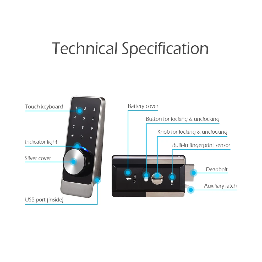 Водонепроницаемые смарт замки для дверей Bluetooth App RFID Электронный замок Wi Fi