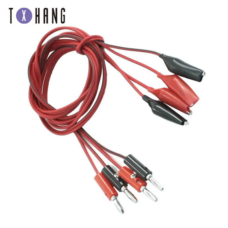 1 пара Аллигатор Тестовый Шнур свинцовый зажим Электрический 4 мм банан/USB Разъем