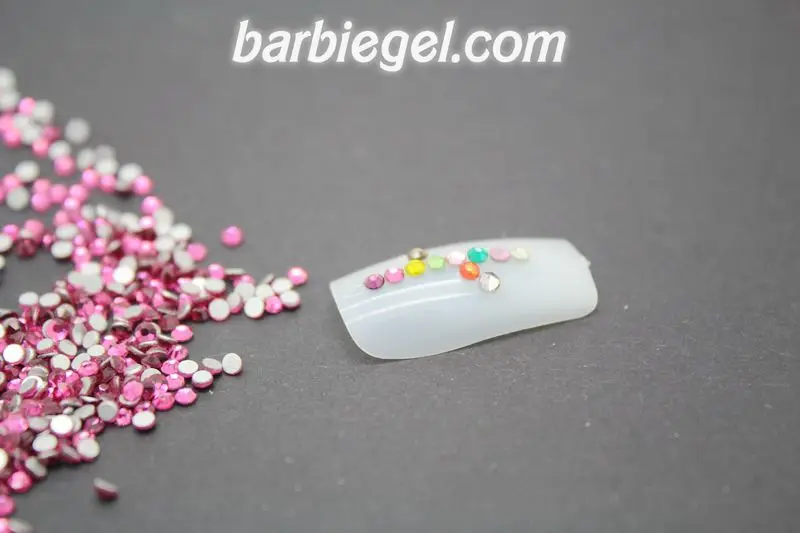 Блестящие SS3 SS4 SS5 SS6 SS8 SS10 SS12 SS16 SS20 розовый красный цвет DIY 3D украшения для ногтей