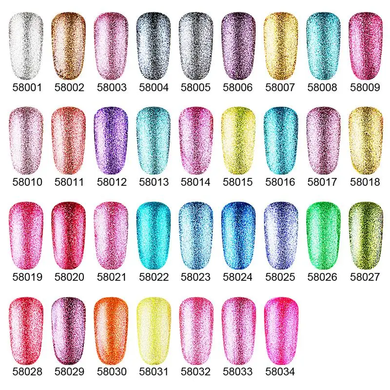 Elite99 выбрать любые 10 штук Сияющий Платиновый УФ гель лак LED замочить от ногтей